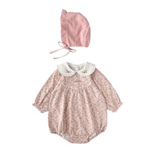 밍크뮤HB(PK)데이지플라워SET바디슈트(35A1360409)출산선물 백일 유아동의류 모자