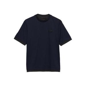 프라다 반팔 티셔츠 UJN912SWMO11CD F095J Blu antracite