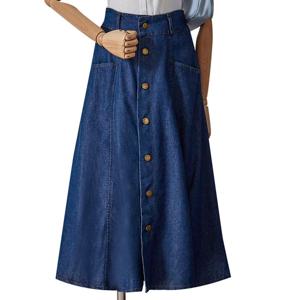 [포커스]앞 버튼 데님 치마(FM5D3SK3227)