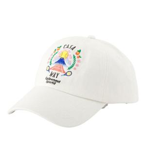 카사블랑카 화이트 자수 베이스볼 캡 APF25 HAT 002 04 CASA WA