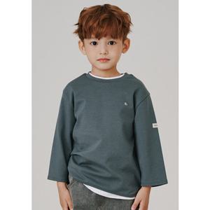 [빈HU] (BZ51TS04CG) 차콜 그레이 라운드 7부 소매 티셔츠