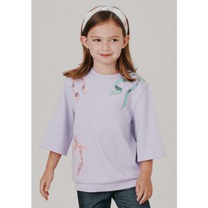 [빈HU] (BZ52TS03VI) 바이올렛 7부 소매 티셔츠