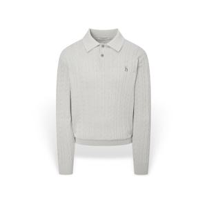 [헤지스] 남성 쿨코튼 케이블 카라 니트 HZSW5F253G1