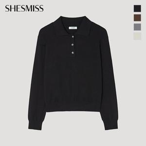 [쉬즈미스] 버튼 카라넥 니트 탑_SSKPOP32120