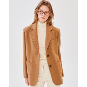 질스튜어트 뉴욕 여성 24FW 스테디셀러 카멜 포켓 울혼방 자켓 WJJA4D370CM