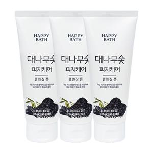 해피바스 대나무숯 피지흡착 클렌징폼 200g x3
