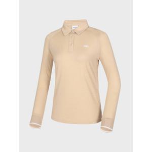 [와이드앵글] WWU24253E1   CO 메리노 니트 믹스 폴로 티셔츠 L (L Beige)