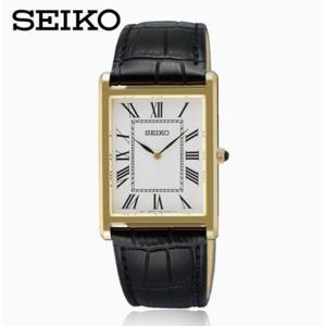 [세이코알바]세이코 SWR104P1 스퀘어 클래식 사각 남성 가죽시계