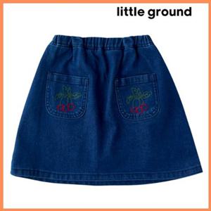 [리틀그라운드8] 룰라비(75A12-431-01)자수데님스커트 아동여아치마 간절기 원피스 선물 코디룩 데일리