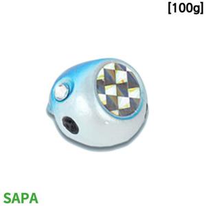 바다낚시 싸파 유동식 타이라바 헤드 100g 블루화이트 2개입