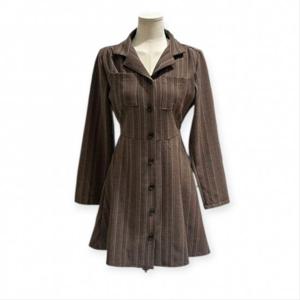 [트위]카라넥 스트라이프 플레어 미니 원피스  TNHBFOP004