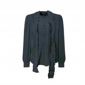 질스튜어트뉴욕   25FW 차콜그레이 셔링장식 긴팔블라우스 JSBL5D200CG