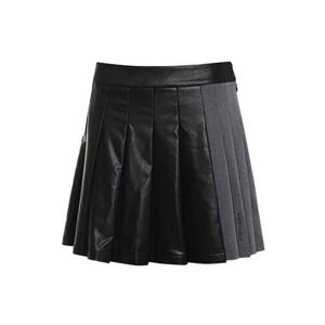 [와이드앵글] WWU23Q11 CO 비건 레더 플리츠 큐롯