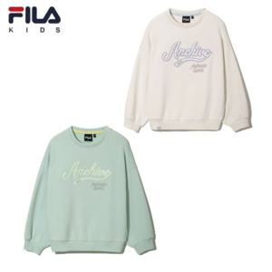 [FILA KIDS]변형 크롭핏 맨투맨-FK253PO07G003