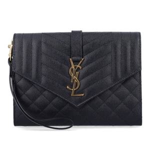 생로랑 퀼티드 패턴 플랩 클러치 651030BOW91 1000