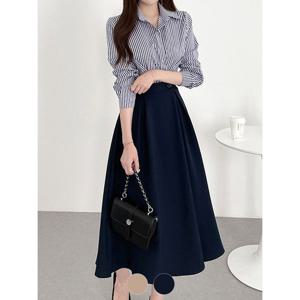 [예쎄][예쎄] 뒷밴딩 스트라이프 랩스타일 원피스 (S4FOP007A)