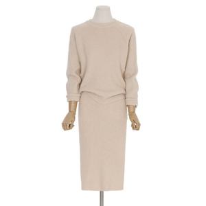 [예쎄][예쎄] 골지 니트티+롱 밴딩스커트 (S4SSE001A)