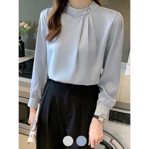 [예쎄][예쎄] 진주 쓰리 핀턱 실크 블라우스 (S4FBL045A)