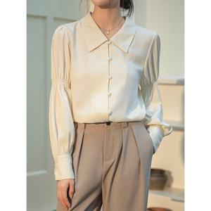 [예쎄][예쎄] 스모크 볼륨 셔링 소매 블라우스 (S4FBL028A)