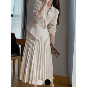 [예쎄][예쎄] 정장스타일 자켓 플리츠 원피스 (S4FOP012A)