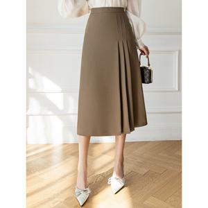 [예쎄][예쎄] 트리플 플리츠 솔리드 스커트 (S5FSK008A)
