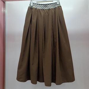 Latium HC06 가을 느낌 허리밴딩 주머니 A라인 플리츠 레젠 핀턱 스커트 T2533sk01B1