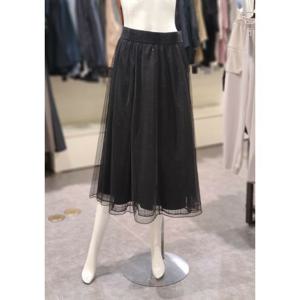 [트리아나]MARIO소고 스팽글쉬폰A라인 허리밴딩 스커트TK1SA02