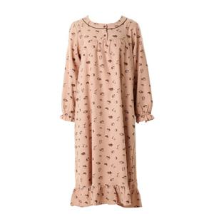 [비너스] 따뜻한 면기모 고양이 나염 원피스 파자마 VGN4552