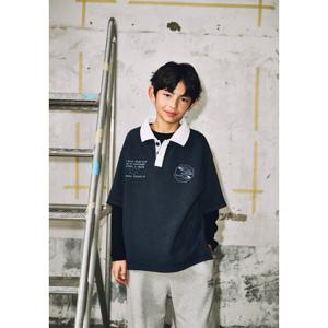 [블루테일]AYA3TS01NV 네이비 피케 카라 티셔츠