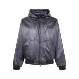 조르지오 브라토 후드 레더 재킷 GU26F26012NPNE