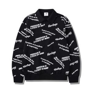 [지프]공용 프린트 카라넥 긴팔 맨투맨 JP3TSU815