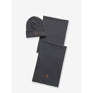 [POLO RALPH LAUREN] 라프리마 남성 모자 코튼 앤 스카프 세트 710953262 004 아이언 GREY HEATHER /12