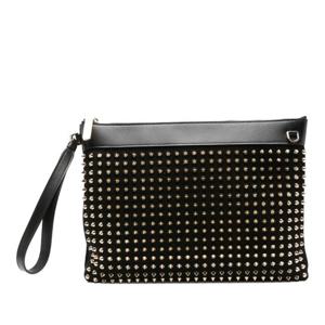 크리스찬루부탱 스터드 블랙 가죽 클러치 3255190 CM6S
