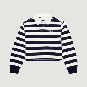 [행텐 틴즈]여아  카라 스트라이프 크롭 티셔츠-HC1301446020112