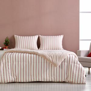 [모던하우스] 소프트워싱 극세사 차렵이불 싱글 레드 스트라이프