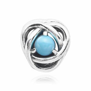 판도라 790064C02 터쿼이즈 블루 이터니티 서클 참 (12월탄생석)
