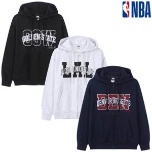 [NBA]N254TJ020P GR 남여공용 엔비에이 기모 후드 집업 점퍼 오버핏 루즈핏 추리닝