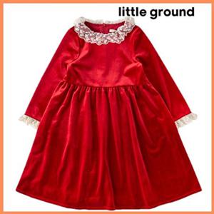 [리틀그라운드8] 룰라비(75C22-400-01)레이스벨벳드레스 아동여아 원피스 데일리 코디룩 선물 파티 공주
