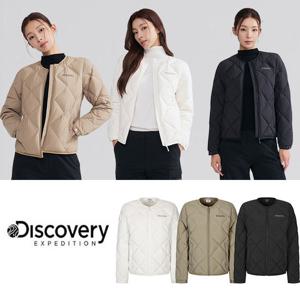 디스커버리 25FW 신상/여성/무봉제/기본핏/데일리/캐주얼/디하스 U넥 튜브 다운 경량패딩 DWDJ74056
