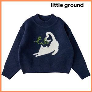 [리틀그라운드8] 테일스쿱(75C14-300-01)러브캣스웨터 아동여아상의 니트 선물 데일리 코디룩 겨울