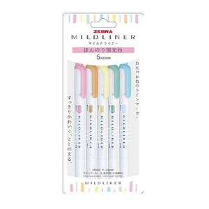 제브라 마일드라이너 5색 세트 WKT7-5C(1.4mm4.0mm)