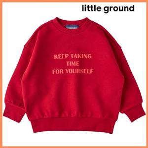 [리틀그라운드8] 데님인더박스(75C11-334-02)레터링기모하프목폴라 아동상의 맨투맨 데일리 겨울 선물 코디