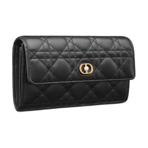 디올 여성 졸리 오키드 레더 플랩 장지갑(블랙) S3106UNJB M900