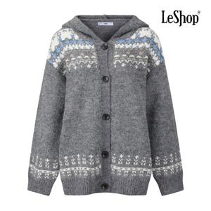 [르샵]후드 노르딕 버튼 니트 가디건 BPAKC006A