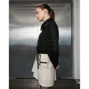 [에고이스트]리본 타이 러플 카라 소매 볼륨 BL(EQ1WB160)