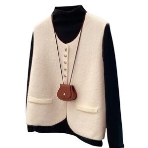 [예쎄](예쎄)   조약돌 단추장식 니트 조끼 (S4WVT008A)