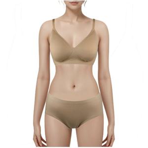 [비비안(언더웨어)]심플 골지 레이온 스판 심리스 브라 팬티세트 BR1996ABP1996A