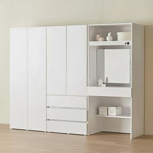 아씨방가구 마일 터치 싱글+3단 서랍+화장대 옷장 세트 2400