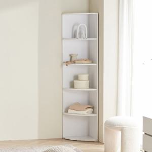 아씨방가구 마일 라운드 코너 5단 틈새 선반장 400