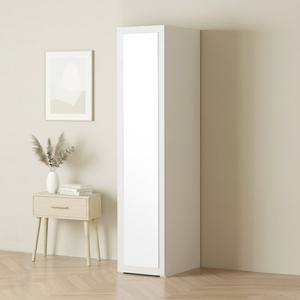 아씨방가구 마일 터치 미니 수납 전신거울 긴 옷장 400